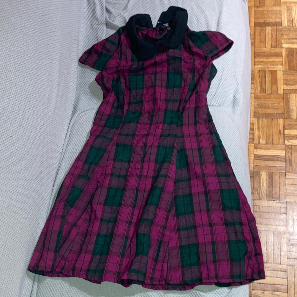 Plaid Pink and Green womens Dress